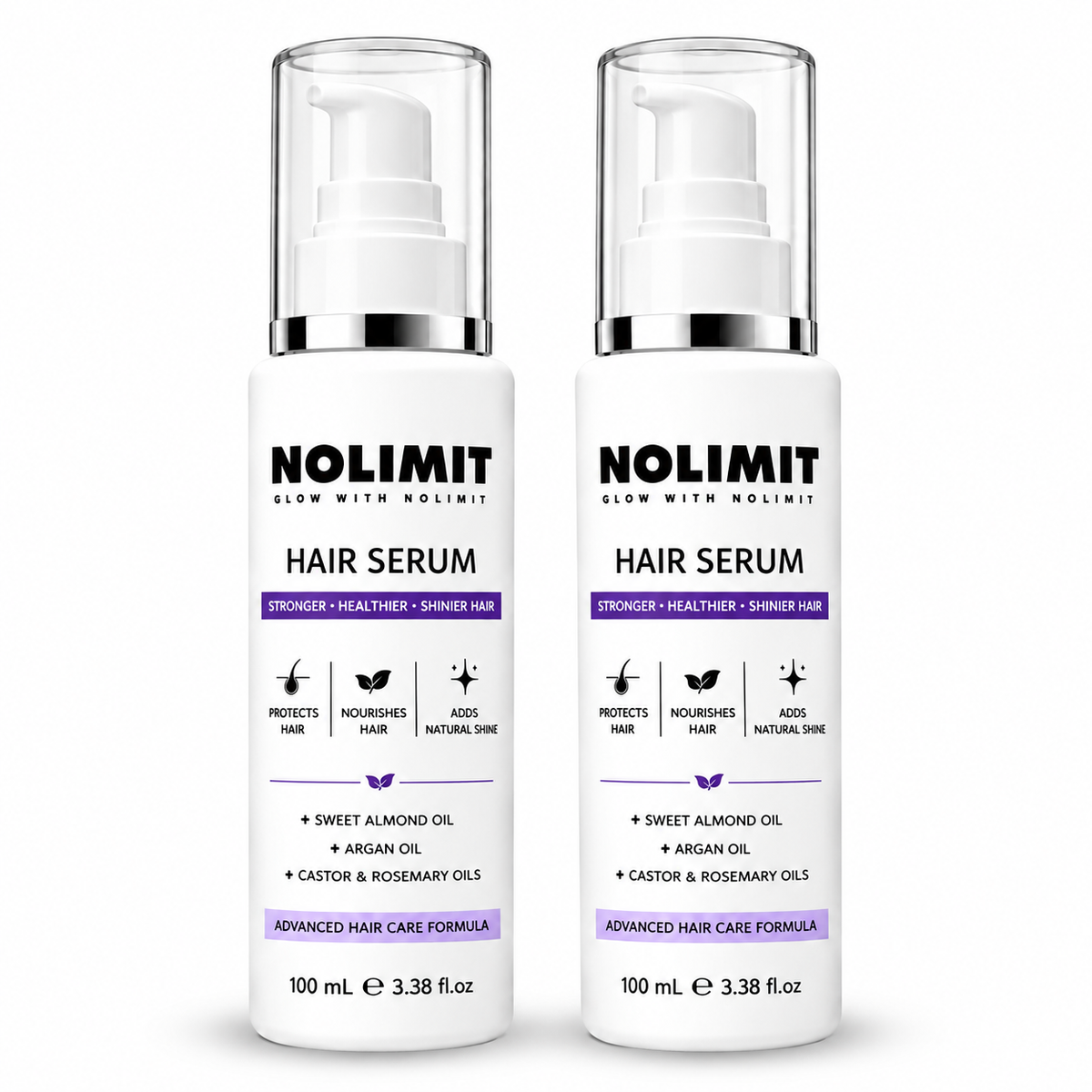 NOLIMIT Advanced Hair Serum – With Almond, Argan, Castor & Rosemary Oils | 100ml