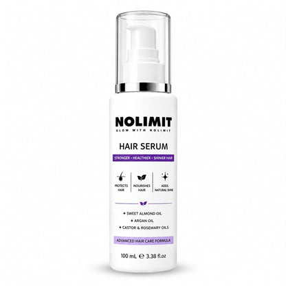 NOLIMIT Advanced Hair Serum – With Almond, Argan, Castor & Rosemary Oils | 100ml