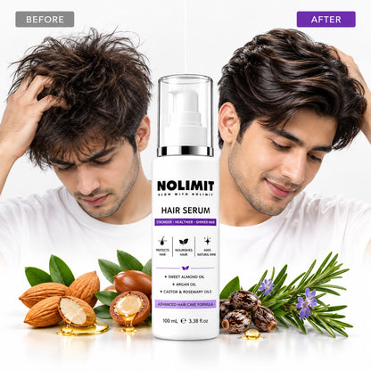NOLIMIT Advanced Hair Serum – With Almond, Argan, Castor & Rosemary Oils | 100ml